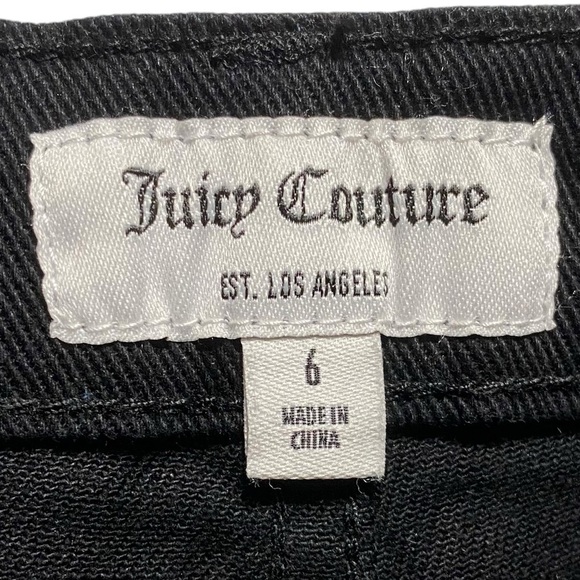 Juicy Couture Denim Shorts 6 Black Classic 5 Pocket Zip-Fly Stretch Casual NWT - Picture 7 of 8